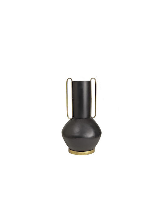 Zaros Vază Decorativă Metalic Negru 1buc