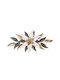 Wall Decor Flower Grey Made of Metal 133.4x6.4x66.7cm