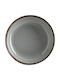 Ionia Soup Plate Ceramic Grey with Diameter 20cm