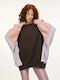 Mira Cropped Women's Sweatshirt Brown