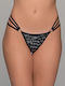 Women's String 3Pack Black-silver