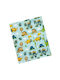 Bunny Bebe Dino Swaddle Blanket Bumbac Turcoaz 80x80 cm