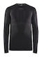 Long Sleeve Athletic Blouse Black