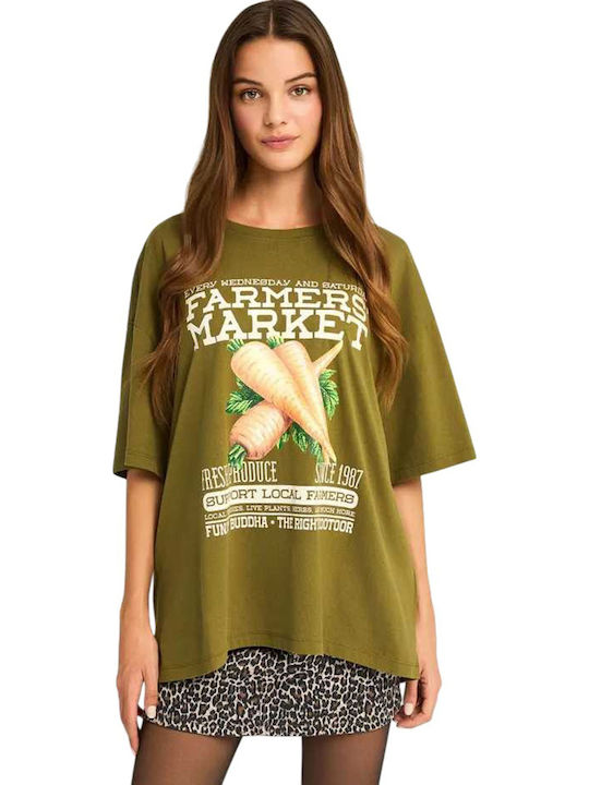 Funky Buddha Women's T-shirt Green