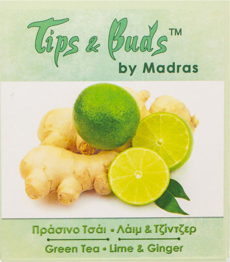 Tips & Buds Lime Ginger Πράσινο Τσάι 10 Φακελάκια