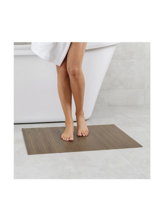 Bath Mat Wooden GZ62899Y5 Grey Brown 80x50cm