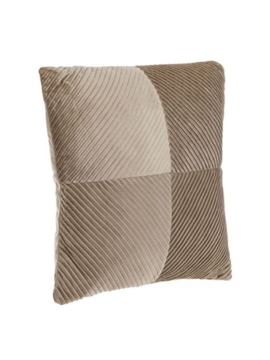 Sofa-Kissen aus Samt Taupe 45x45cm