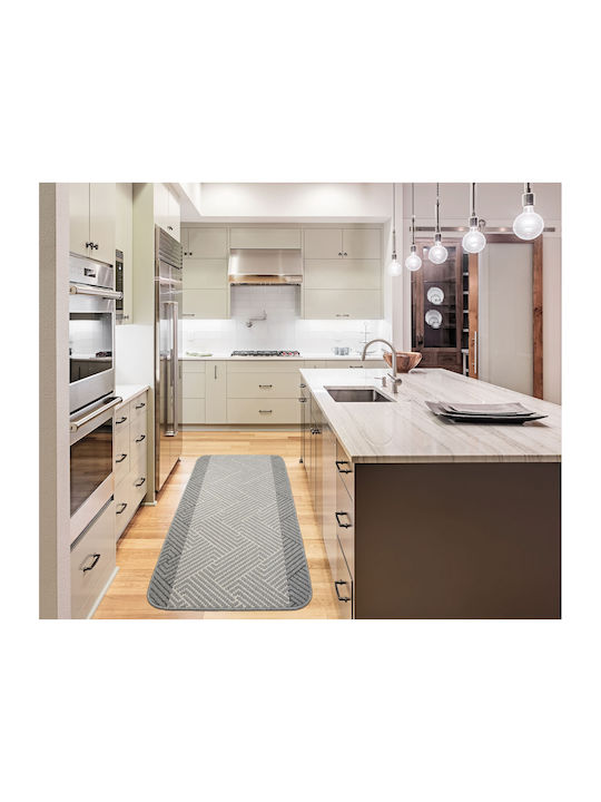 Non-Slip Kitchen Runner Mat Carmel Gray-Beige 8...