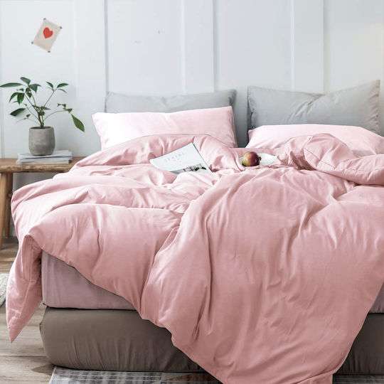 Saray Home Duvet Cover Set Single with Pillowcase 160x240 Peaches