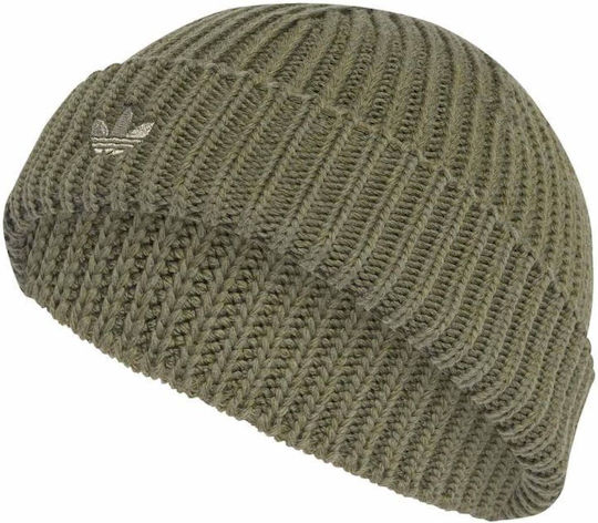 Beanie Unisex Σκούφος Πλεκτός σε Χακί χρώμα
