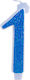 Huge Number Candles No 1 Blue Lumea