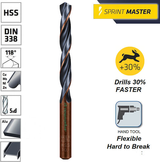 Alpen Drills Sprint Master Τρυπάνι HSS για Μέταλλο 12mm