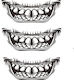 Set 3 Semi-permanent Tattoos Zola Halloween Devilish Smile Design