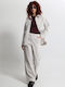 Women's Fabric Trousers Ecru