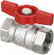Giacomini Butterfly Type Shut-off Valve R251x044 Size 3/4 Female Female Brass