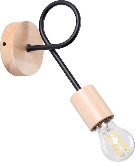 Sollux Classic Lamp Wall with Socket E27 Black