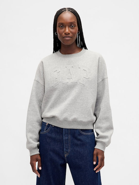 Μακρύ Γυναικείο Φούτερ Light Heather Grey