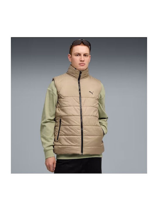 Vestă Puffer Bej Bărbați