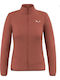 Puez Rocca Polarlite Fleece Women's Cardigan with Zipper Red