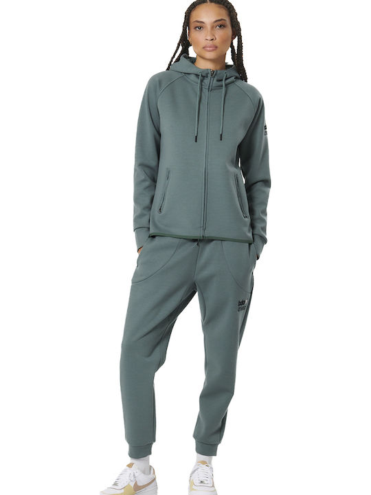 Body Action Sweatpants Wide Fleece Green