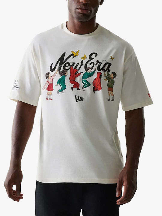 New Era Tricou Bărbați Squid Game Alb Deschis 60767031