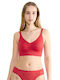 Feel Women's Bra without Padding Red