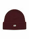 Beanie Unisex Σκούφος Πλεκτός σε Μπορντό χρώμα