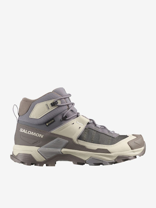 Salomon X Ultra 5 Mid Дамски Планински Обувки Gore-Tex Лилави Salomon X Ultra 5 Mid Дамски Планински Обувки Gore-Tex Лилави