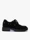 Черни Loafers С Връзки Chunky Подметка