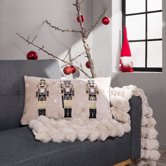 Teoran Weihnachtsdekoratives Kissen Rechteckig Gray 35x60cm