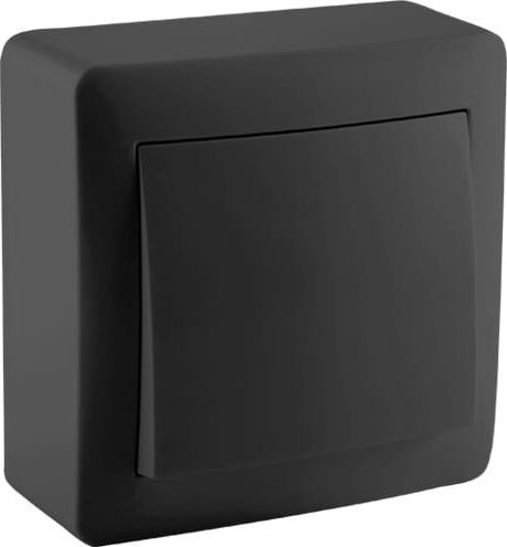 Redled Wall-Mounted Electrical Wall Switch One-Way Aller Retour Black