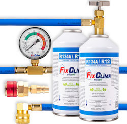 Air Conditioning Refill Kit R134a + 2x Gas Adapter Air Conditioning Refill Kit R134a + 2x Gas Adapter