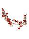 Gisela Graham Garland Orange Physalis & Autumn Leaves 1.40 Cm