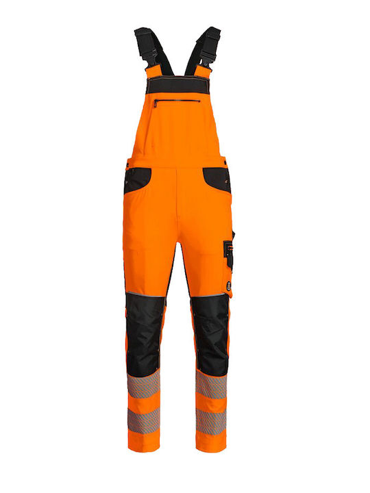 Stenso Work Coveralls Dungarees & Reflective Tapes Orange