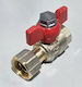 Cherbros Ball Valve 3/4'' Female-Female Union Red Handle