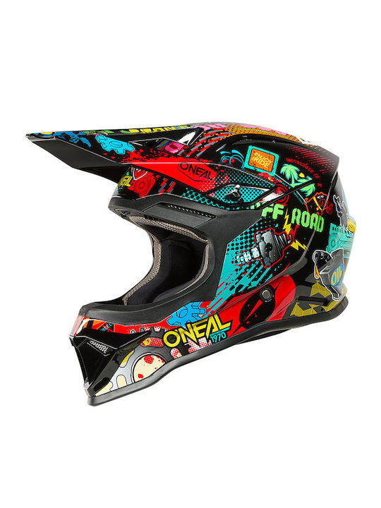 O'Neal 1SRS Vibrant V.24 Multicolor Kids Motorcycle Helmet Motocross ECE 22.06