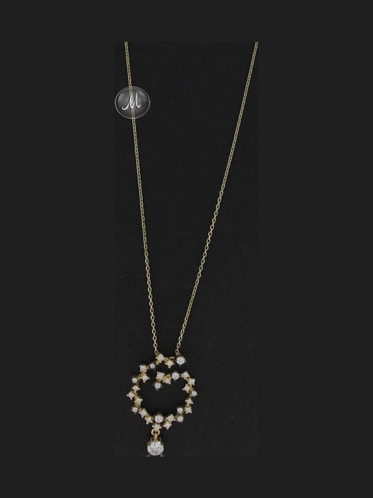 14K Gold Necklace Zircon New