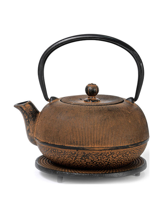 Madras Teapot Cast Iron Orange 695ml