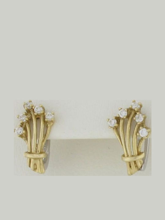 Mertzios.gr Earrings made of Gold 14K with Stones