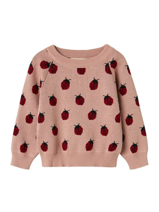 Kinderpullover Langarm Dark Pink Rose Smoke