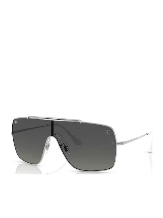 Ray Ban Ανδρικά Γυαλιά Ηλίου με Ασημί Μεταλλικό Σκελετό και Γκρι - Main Image
