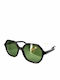 Clark Women's Sunglasses with Black Plastic Frame and Green Polarized Lens K4075 C1