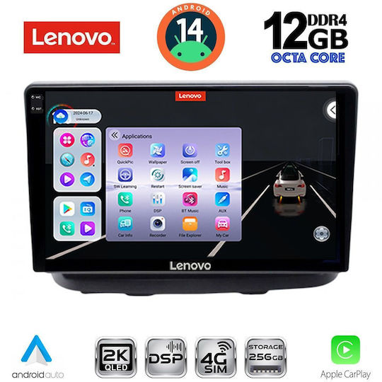 Lenovo Car Audio System for Fiat Doblo 2002-2009 (Bluetooth/USB/WiFi/GPS/Apple-Carplay/Android-Auto) with Touch Screen 10"