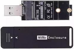 Adapter Box Cy 9754981 8867-k M.2 NVMe SSD USB 3.1 Gen2 10Gbps to NVMe PCI-e M-Key Black