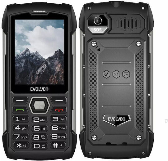 Evolveo StrongPhone H1 Dual SIM Ανθεκτικό Κινητό με Κουμπιά Black-Silver