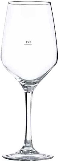 Vicrila Set of Glasses White Wine / Water / Champagne made of Glass in Red Color Stemmed 150ml 6pcs