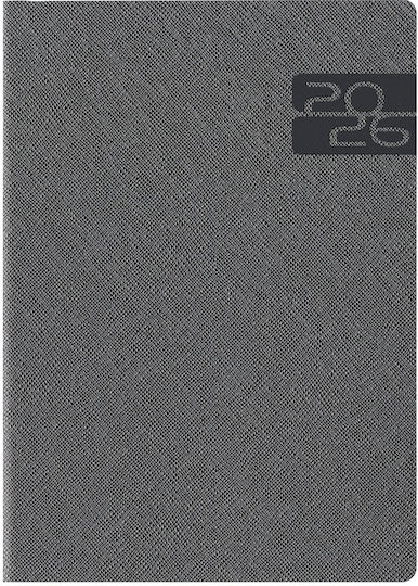 Θεοφύλακτος Avenue Adria Color Ημερήσια Ατζέντα 2026 Γκρι 17x24εκ.