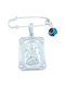 Child Safety Pin Talisman made of White Gold 9K