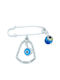 Child Safety Pin Talisman made of White Gold 14K