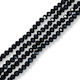 Perlen Glasrondelle Schwarz Hämatit 6mm 4 Stück